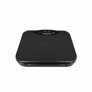 DOON vibration plate exercise machine front view with LCD display, speed control buttons, and non-slip foot platform
