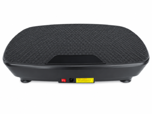 Back view of DOON vibration plate exercise machine, showing power switch and power port for home fitness equipment