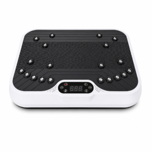 DOON white-black vibration plate exercise machine with LCD display and magnetic massage foot pads